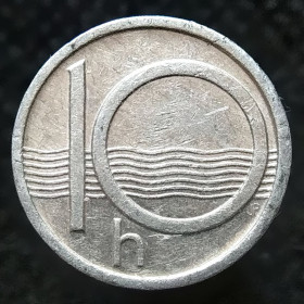 Угорщина Венгрия ^/--/^ Чехія 10 гелерів, 1993 HM ^_^^^ Чехия 10 гелеров, 1993 HM - фото фото фото