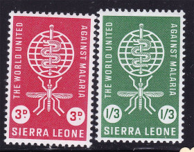 Фауна Фауна ^/--/^ Сьера Леоне  1962 г  MNH - малярия ^_^^^ Сьєра Леоне 1962 MNH - малярія - фото фото фото