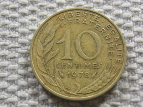 Франція Франция ^/--/^ Франция 10 сантимов 1978 года 3705 ^_^^^ Франція 10 сантимів 1978 3705 - фото фото фото