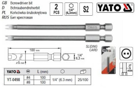 Інші інструменти Другие инструменты ^/--/^ Насадка отвертки бита вилка SPANNER № 4/8 /--/ х /--/ 100 /--/ мм 2 /--/ шт YATO YT-0498 ^_^^^ Насадка викрутки бита вилка SPANNER No 4/8 /--/ х /--/ 100 /--/ мм 2 /--/ шт YATO YT-0498 - фото фото фото