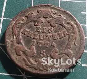 Австрія Австрия ^/--/^ 1 крейцер 1774 р. Австрія. ^_^^^ 1 крейцер 1774 г. Австрия. - фото фото фото