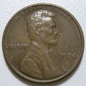 Обігові Обиходные ^/--/^ США 1 цент 1974 року #40008 ^_^^^ США 1 цент 1974 года #40008 - фото фото фото