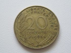 Франція Франция ^/--/^ Франция 20 сантимов 1963 года 26615 ^_^^^ Франція 20 сантимів 1963 року 26615 - фото фото фото