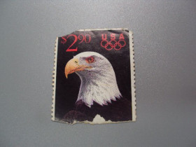 Північна Америка Северная Америка ^/--/^ марка США Экспресс мейл Орел 1991 олимпиада Барселона Альбервиль негаш №2475 ^_^^^ марка США Експрес мейл Орел 1991 олімпіада Барселона Альбервіль негаш No /--/ 2475 - фото фото фото