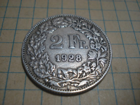 Швейцарія Швейцария ^/--/^ 2 /--/ франки 1928 Швейцарія ^_^^^ 2 Франки 1928 Швейцария - фото фото фото