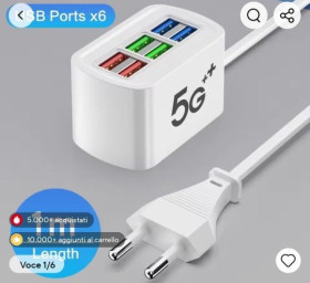 Інша периферія Другая периферия USB адаптери USB адаптеры ^/--/^ //-6 в 1!!! - ШВИДКИЙ ЗАРЯДНИЙ ПРИСТРІЙ USB 6 в 1 - 6 портів 5 А + // ^_^^^ //-6 в 1!!! - Быстрый пожарный уклад USB 6 в 1 - 6 портов 5 А + // - фото фото фото