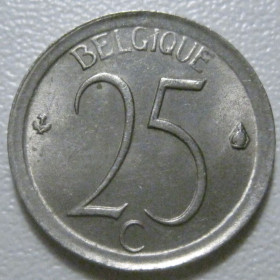 Бельгія Бельгия ^/--/^ Бельгія 25 сантимів 1972 року Belgique 42365 ^_^^^ Бельгия 25 сантимов 1972 года Belgique 42365 - фото фото фото