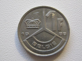 Бельгія Бельгия ^/--/^ Бельгия 1 франк 1989 года BELGI 33042 ^_^^^ Бельгія 1 франк 1989 BELGI 33042 - фото фото фото