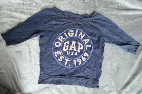 Кофти Кофты ^/--/^ Синій світшот кофта з вирізом човник GAP 075 ^_^^^ Синий светшот кофта с вырезом челнок GAP 075 - фото фото фото