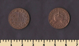 Інші країни Другие страны ^/--/^ Немецкая Восточная Африка 1 геллер 1905 ^_^^^ Німецька Східна Африка 1 геллер 1905 - фото фото фото