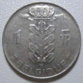 Бельгія Бельгия ^/--/^ Бельгія 1 франк 1977 року BELGIQUE #39688 ^_^^^ Бельгия 1 франк 1977 года BELGIQUE #39688 - фото фото фото