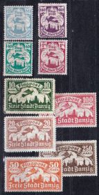 Транспорт Транспорт ^/--/^ Транспорт. Авиация. Данциг 1921 - 23  г   MLH MH ^_^^^ Транспорт. Авіація. 1921 — 23 г MLH MH - фото фото фото