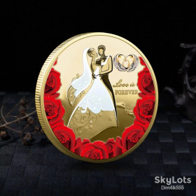 Сувенири Сувениры ^/--/^ Сувенирная монета Love is Forever Любовь навсегда Gold ^_^^^ Кохання назавжди Gold - фото фото фото