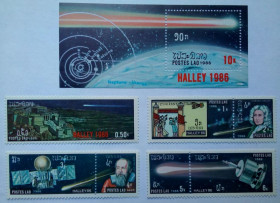 Лаос Лаос ^/--/^ Лаос 1986 Комета Галлея, MNH  (КЦ = 9 евро) ^_^^^ Лаос 1986 Комета Галлея, MNH (КЦ = 9 євро) - фото фото фото