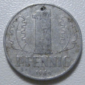 НДР, ФРН ГДР, ФРГ ^/--/^ Німеччина - НДР 1 пфеніг 1964 року 43294 ^_^^^ Германия - ГДР 1 пфениг 1964 года 43294 - фото фото фото