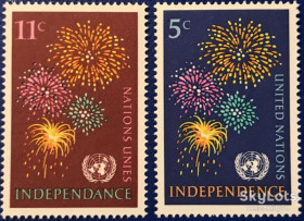 Північна Америка Северная Америка ^/--/^ ООН офис Нью-Йорк 1967 независимость Mi 177-178 MNH ^_^^^ ООН офіс Нью-Йорк 1967 незалежність Mi 177-178 MNH - фото фото фото