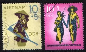 НДР, ФРН ГДР, ФРГ ^/--/^ ГДР, Германия (1968-69) Солидарность с Вьетнамом ^_^^^ НДР, Німеччина (1968-69) Солідарність з В'єтнамом - фото фото фото