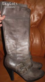 Чоботи Сапоги ^/--/^ сірі чоботи шкіра Dorothy Perkins р /--/ 39 шкіра ^_^^^ серые сапоги кожа Dorothy Perkins р /--/ 39 кожа - фото фото фото