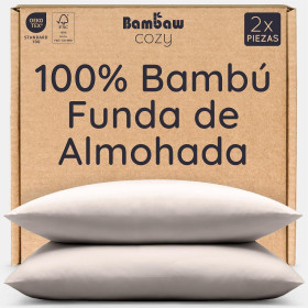 Наволочки Наволочки ^/--/^ Лот № 15389 Бамбукова наволочка Bambaw 40 x 60 см, упаковка з 2 штук, бамбукова наволочка з захистом від пилу, бамбукові терморегуляторні простирадла, свіжі простирадла для літа та зими, сертифіковані Oeko-Tex  (пісочний колір) - фото фото фото