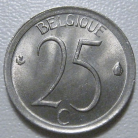 Бельгія Бельгия ^/--/^ Бельгія 25 сантимів 1974 року Belgique 42394 ^_^^^ Бельгия 25 сантимов 1974 года Belgique 42394 - фото фото фото