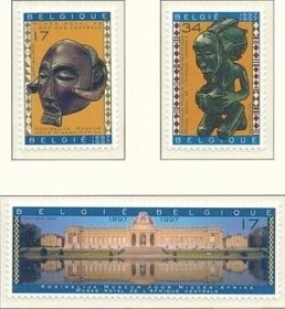 Інше Другое ^/--/^ Бельгия Африканские маски Музей 1997 MNH ^_^^^ Бельгія Африканські маски Музей 1997 MNH - фото фото фото