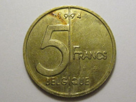 Бельгія Бельгия ^/--/^ Бельгия 5 франков 1994 года BELGIQUE 3 /--/ П /--/ 758 ^_^^^ Бельгія 5 франків 1994 року BELGIQUE 3 /--/ П /--/ 758 - фото фото фото