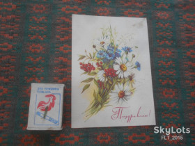 СРСР СССР ^/--/^ Поздравляю !  Худ. В.Макаров     1985 г. ^_^^^ Вітаємо ! Худ. В. Макаров 1985 р. - фото фото фото