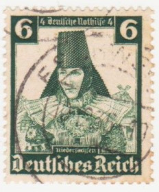 Третій Рейх (-) Третий Рейх (-) ^/--/^ Германия    ( Рейх) 1935 г. №  584 гашеная ^_^^^ Німеччина (Рейх) 1935 р. No 584 гашена - фото фото фото