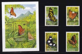 Фауна Фауна ^/--/^ Фауна Домирисе 1982 г MNH  - серия - бабочки ^_^^^ Фауна Домірісе 1982 MNH - серія - метелики - фото фото фото