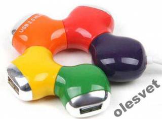 Концентратори, хаби Концентраторы, хабы ^/--/^ USB HUB 4 port  разветвитель ЦВЕТОЧЕК - ЗМЕЙКА ^_^^^ USB HUB 4 port розгалужувач квіток - Змійка - фото фото фото
