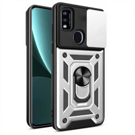 Чохли, бампера Чехлы, бампера ^/--/^ Чохол Fiji Camera Defence для ZTE Blade A /--/ 51 бампер із захистом камери та підставкою Silver ^_^^^ Чехол Fiji Camera Defence для ZTE Blade A /--/ 51 бампер с защитой камеры и подставкой Silver - фото фото фото