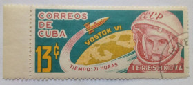 Острівні держави Островные государства ^/--/^ Куба 1964 Терешкова, гашеная (I) ^_^^^ Куба 1964 Терешкова, гашена (I) - фото фото фото