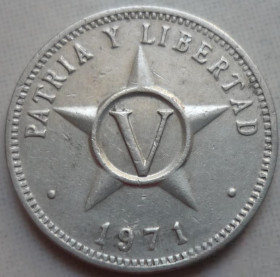 Куба Куба ^/--/^ Куба  5 сентаво 1971 ^_^^^ Куба 5 Сентаво 1971 - фото фото фото