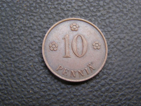 Фінляндія Финляндия ^/--/^ 10 пенни Финляндия 1937 г   (3) ^_^^^ 10 пенні Фінляндія 1937 р (3) - фото фото фото