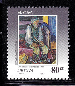 Балтійські країни Балтийские страны ^/--/^ Литва 1993 г  MNH - ИСКУССТВО ^_^^^ Литва 1993 MNH - Мистецтво - фото фото фото