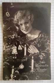 Листи, фото Письма, фото ^/--/^ Поштова картка листівка Веселого Різдва Ялинка поч. ХХ ст. Німеччина Sb /--/ 06 ^_^^^ Почтовая карточка открытка Веселого Рождества Елка нач. ХХ в. Германия Sb /--/ 06 - фото фото фото