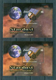 Освоєння космосу Освоение космоса ^/--/^ Гренада Grenada Space Perf Imperf 2006 Mi Bl 755 /--/ S tardust  MNH ^_^^^ Гренада Grenada Space Perf Imperf 2006 Mi Bl 755 /--/ S tardust MNH - фото фото фото
