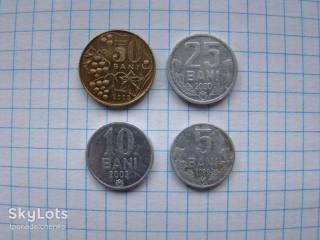 Молдова Молдова ^/--/^ 50, 25, 10, 5 бани, Молдова (см.описание). ^_^^^ 50, 25, 10, 5 лазні, Молдова (див. опис). - фото фото фото