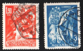 Мозамбік Мозамбик ^/--/^ Мозамбик  (1950) Португальская колония. Святой год ^_^^^ Мозамбік (1950) Португальська колонія. Святий рік - фото фото фото