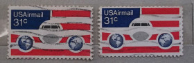Транспорт Транспорт ^/--/^ США 1976 г - авиапочта, 2 шт ^_^^^ США 1976 — авіапошта, 2 шт - фото фото фото