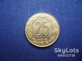 Франки КФА Франки КФА ^/--/^ Центральная Африка 25 франков 2003 г. ^_^^^ Центральна Африка 25 франків 2003 - фото фото фото