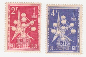Бенілюкс Бенилюкс ^/--/^ Бельгия 1957  г. № 1057-1058 **  серия ^_^^^ Бельгія 1957 р. No 1057-1058 ** серія - фото фото фото