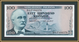 Скандинавія Скандинавия ^/--/^ Исландия 100 крон 1961 P-44  (44 /--/ a.12) UNC ^_^^^ Ісландія 100 крон 1961 P-44 (44 /--/ a.12) UNC - фото фото фото