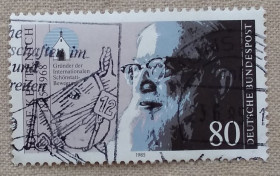 НДР, ФРН ГДР, ФРГ ^/--/^ Германия 1985 г - 100-летие со дня рождения Йозефа Кентениха, гаш ^_^^^ Німеччина 1985 р - 100-річчя від дня народження Йозефа Кентеніха, гаш - фото фото фото