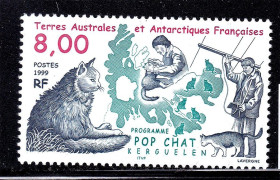 Фауна Фауна ^/--/^ Фауна ТААФ / TAAF 1999 г MNH - кошка ^_^^^ NM Фауна ТААФ / TAAF 1999 р MNH - кішка - фото фото фото