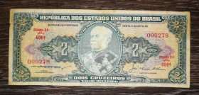 Бразилія Бразилия ^/--/^ BRAZIL Бразилия 2 крузейро 1956 - 1958 Номер! 000... Estampa 2. Подпись тип 2: Lemos и Alkimin. ^_^^^ BRAZIL Бразилія 2 крузейро 1956 — 1958 Номер! Estampa 2. Підпис тип 2: Lemos і Alkimin. - фото фото фото