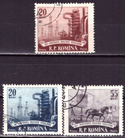 Румунія Румыния ^/--/^ Румыния. 100 лет нефтяной промышленности  (серия) 1957 г. ^_^^^ Румунія. 100 років нафтової промисловості (серія) 1957 р. - фото фото фото