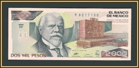 Мексика Мексика ^/--/^ Мексика 2000 песо 1989 P-86  (86 /--/ c.4) UNC ^_^^^ Мексика 2000 песо 1989 P-86 (86 /--/ c.4) UNC - фото фото фото