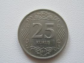 Туреччина Турция ^/--/^ Турция 25 куруш 2011 года 14968 ^_^^^ Туреччина 25 куруш 2011 14968 - фото фото фото