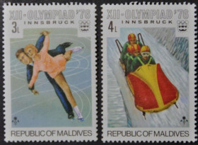 Інше Другое ^/--/^ Мальдивы Спорт ОИ Инсбрук 1976 ^_^^^ Мальдіви Спорт ОІ Інсбрук 1976 - фото фото фото
